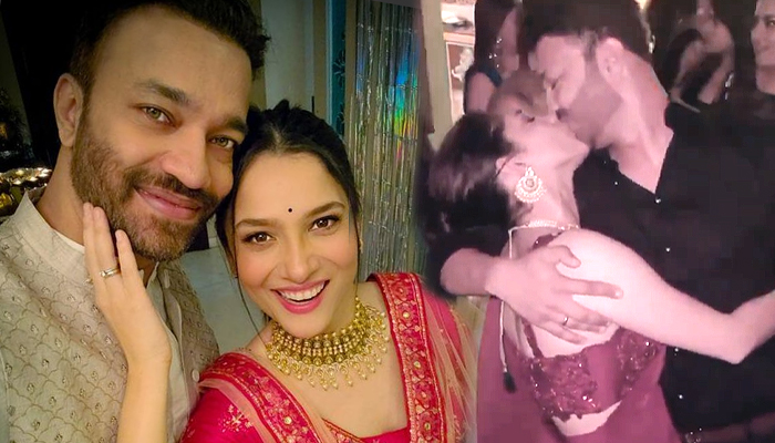 ankita lokhande vicky jain kissing