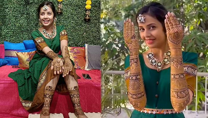 shivani rangole mehandi haladi